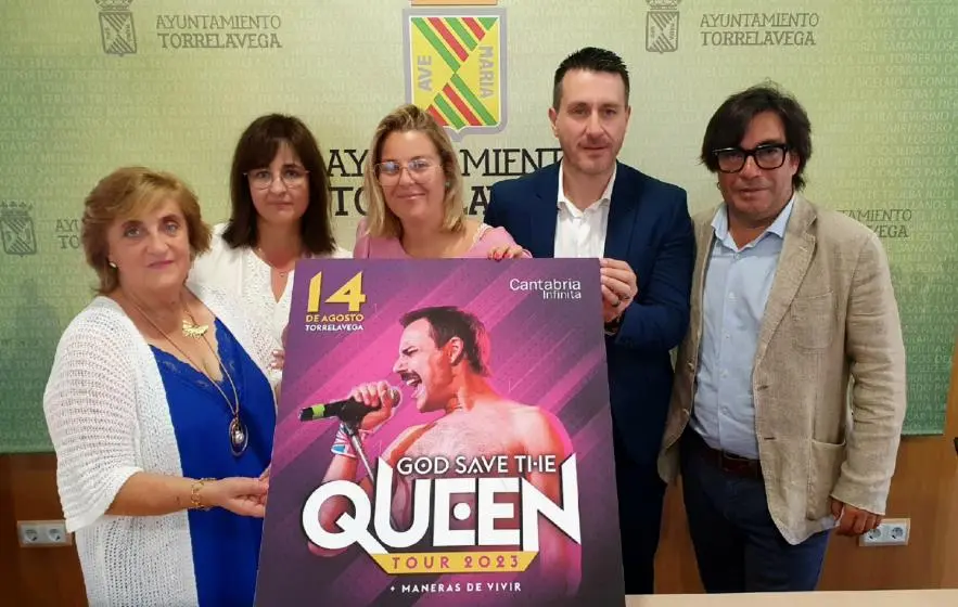 Presentación del concierto solidario en Torrelavega.