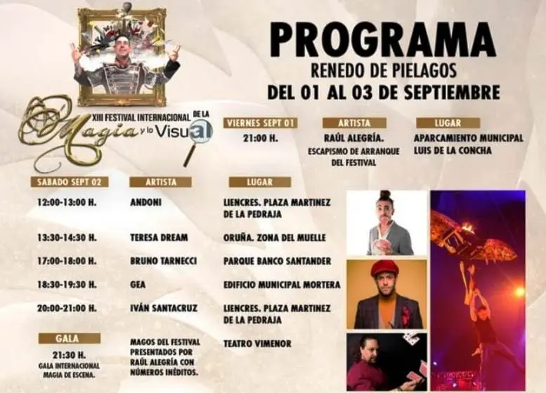 Programación del Festival en Piélagos.