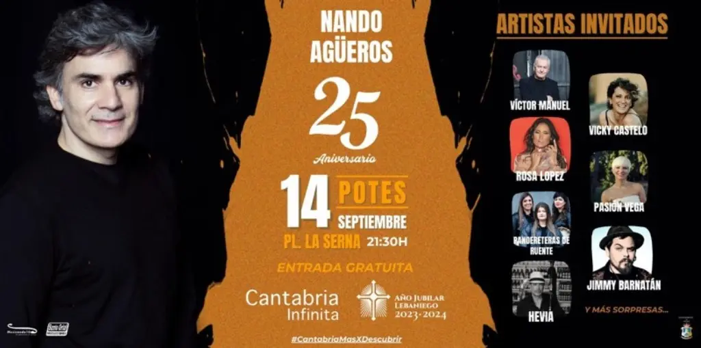 Cartel del concierto de Potes.