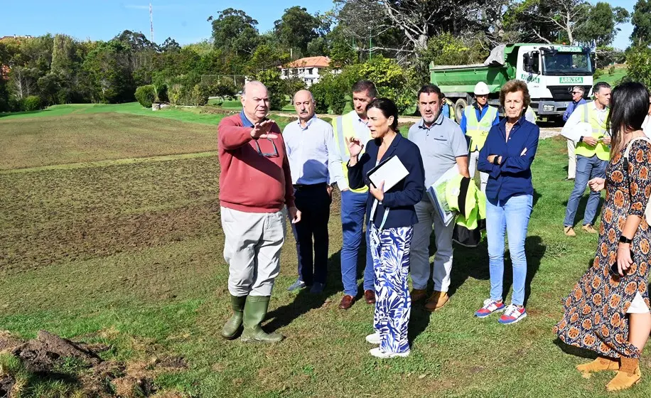 Visita a las obras de mejora en el campo de golf.