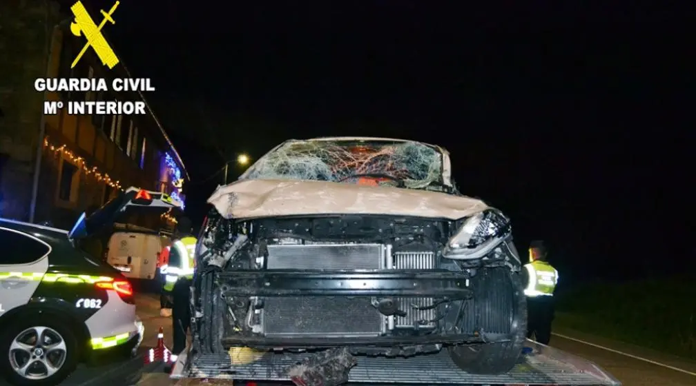 Estado del coche volcado.