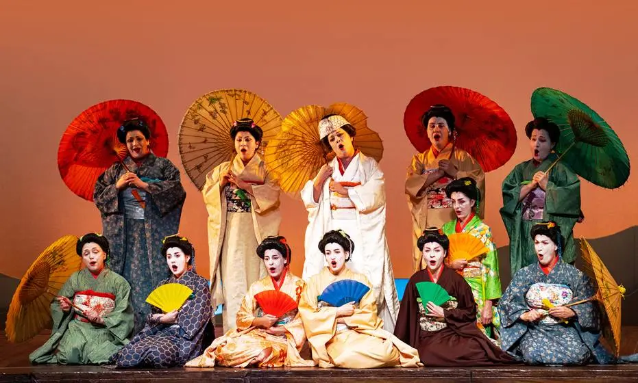 Escenificación de Madama Butterfly.