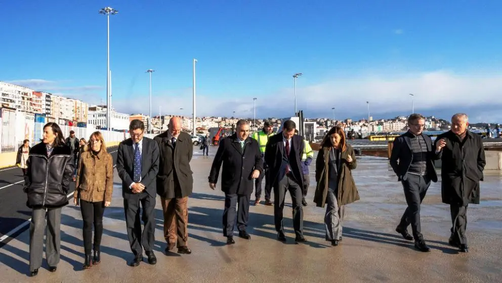 Las autoridades políticas en el Puerto en la zona de Camargo.