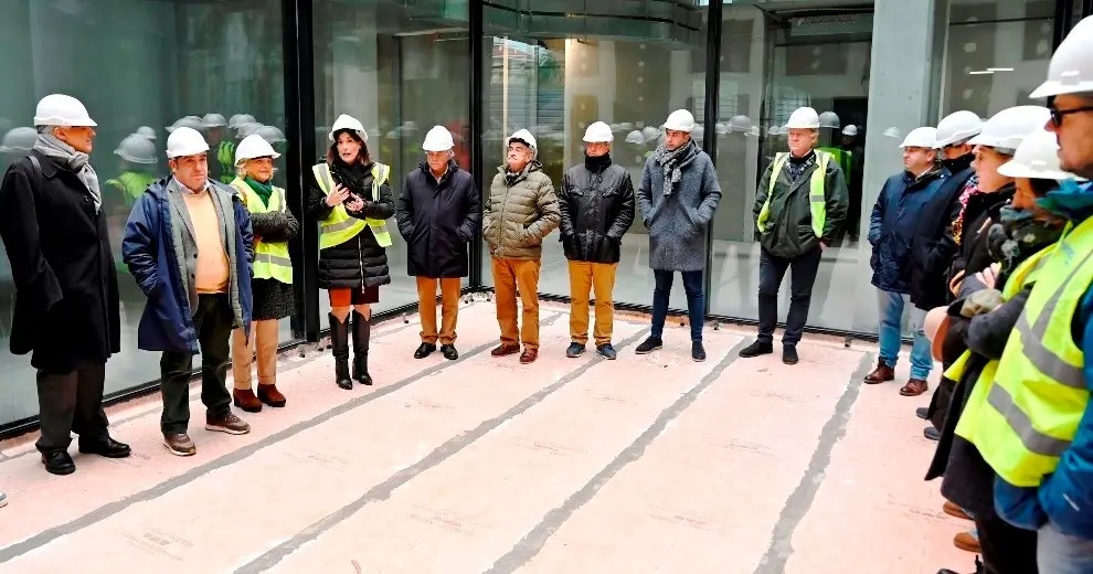 Visita a las obras del Centro de Iniciativas Empresariales en Santander.