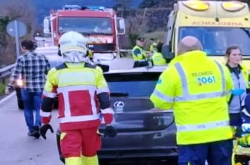 Accidente en la carretera de Los Puentes.