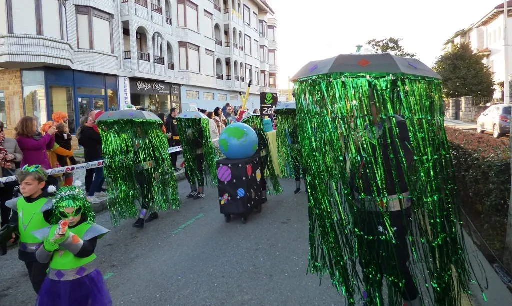 Las medusas estuvieron presentes en el desfile. R.A.