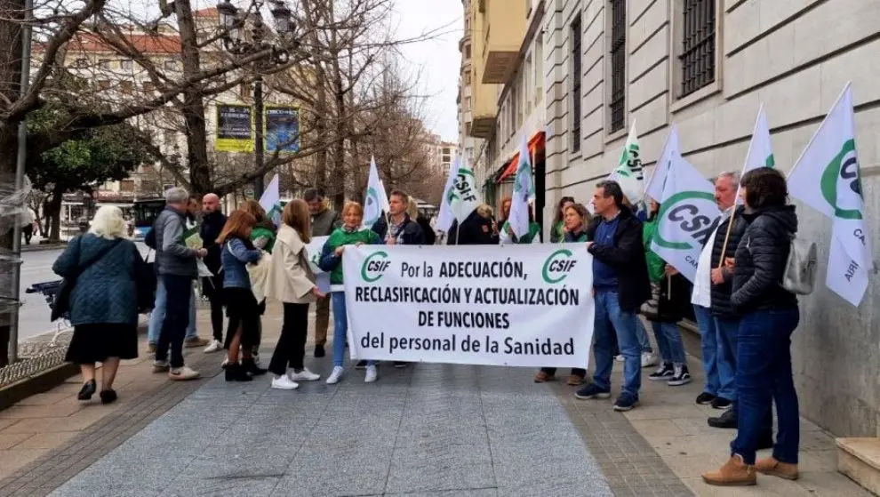 Concentración en la Delegación del Gobierno en Cantabria.