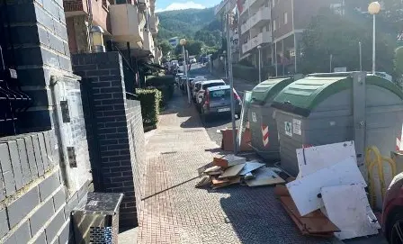 Residuos en la calle.