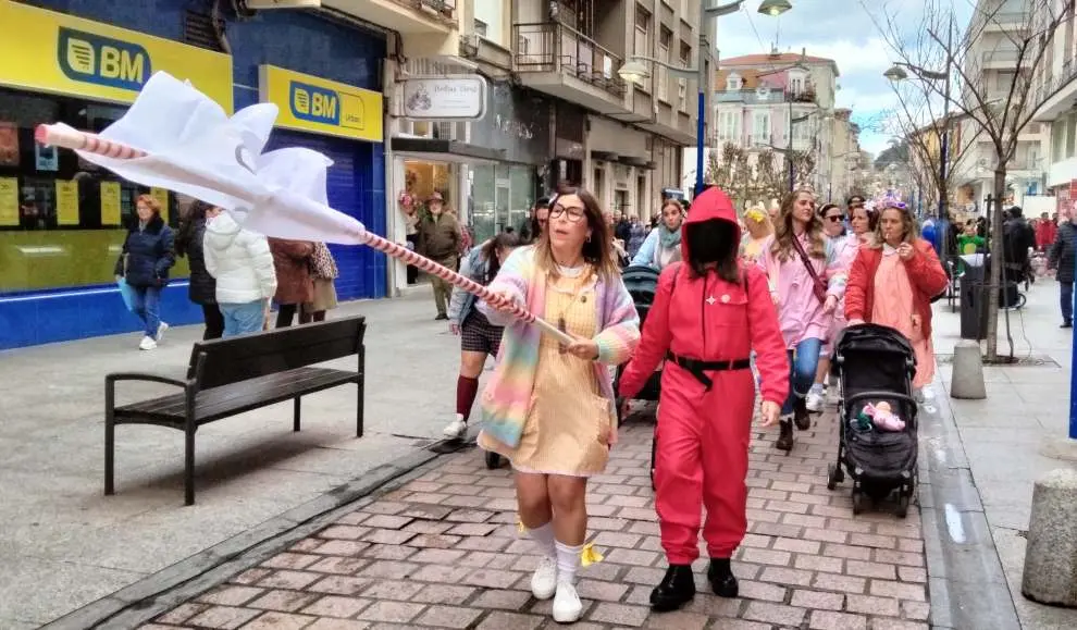 El Juego del Calamar estuvo presente en el desfile. R.A.