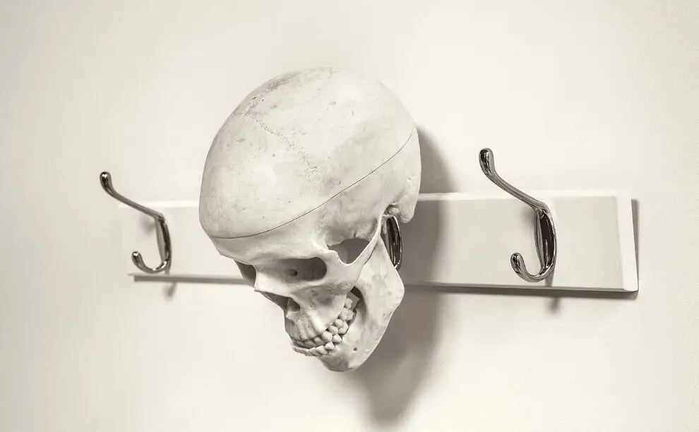 Perchero calavera.