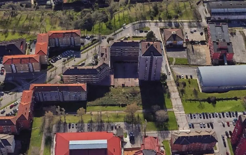Zona en la que se construirán las viviendas protegidas en Cazoña, en Santander.