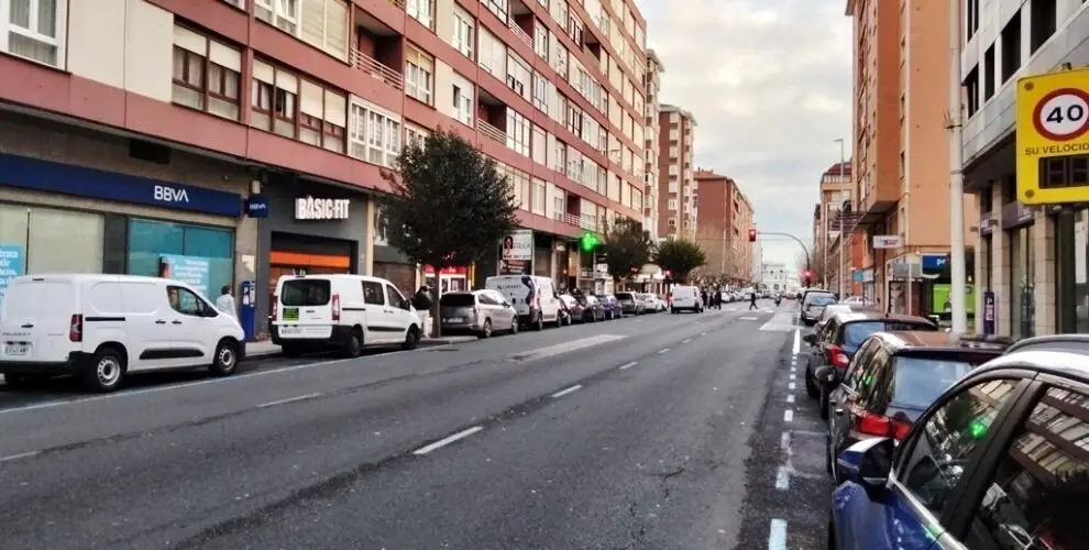 Zona de aparcamiento en Santander. R.A.