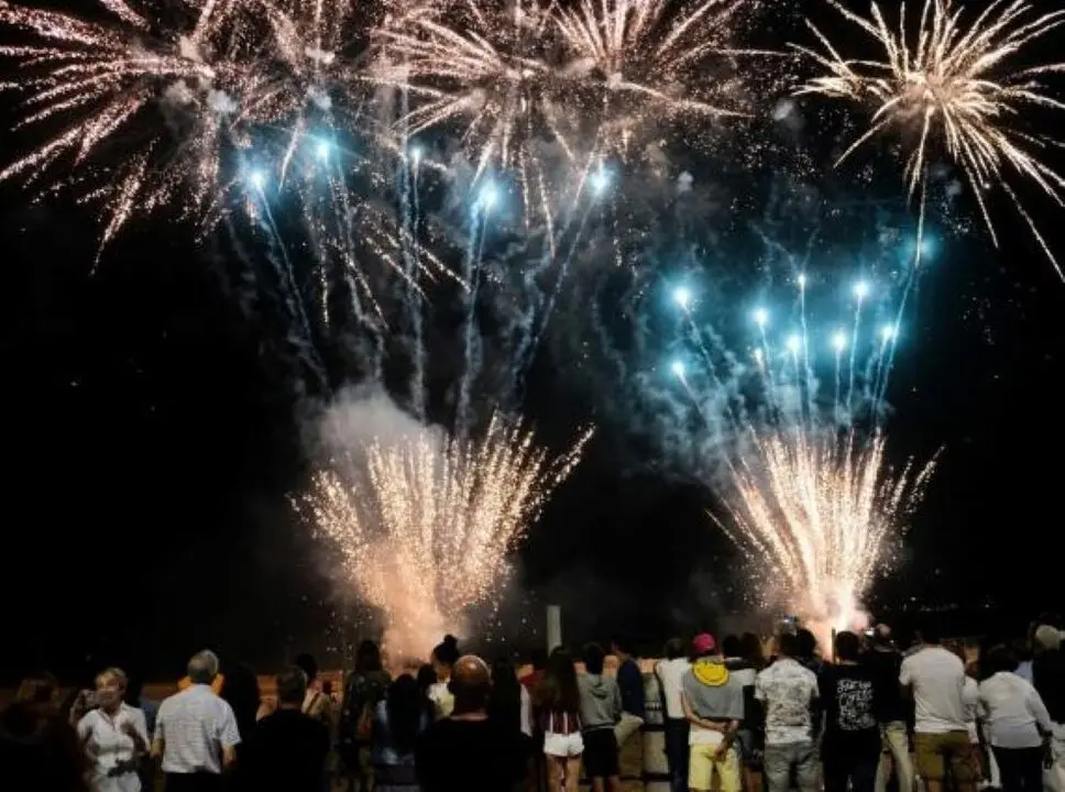 Fuegos artificiales en Santander.