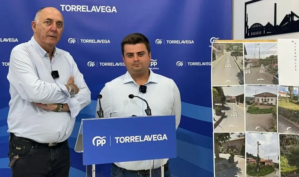 Representantes del PP en la rueda de prensa.