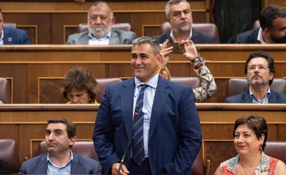 Antuñano en la toma de posesión.