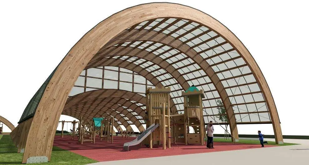 Zona de ocio en el parque de Las Llamas.