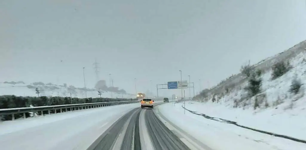 Nevada en Cantabria.