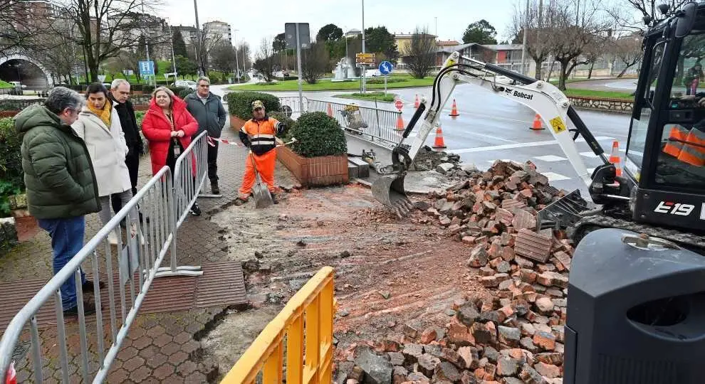 Visita a las obras del paso elevado.