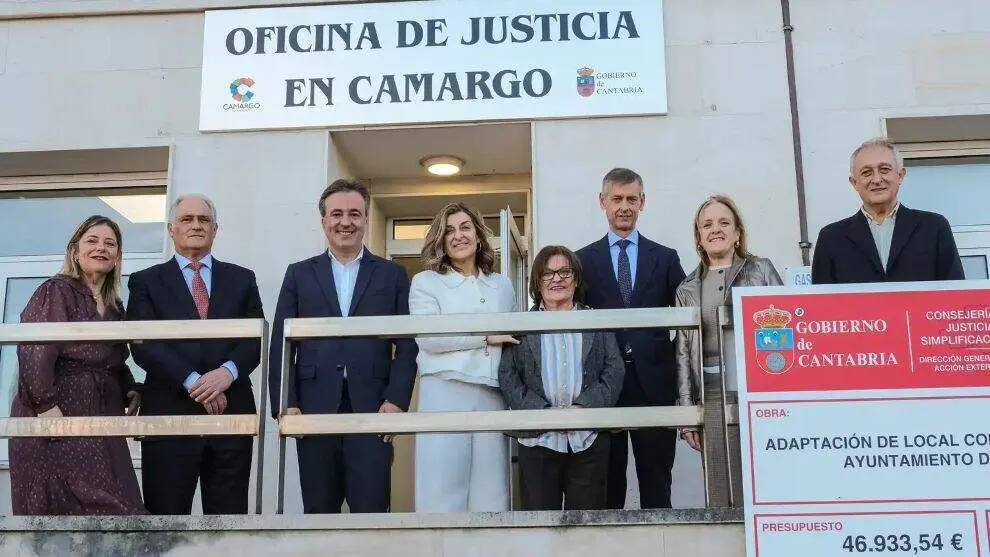 Exterior de las nueva Oficina de Justicia en Camargo.