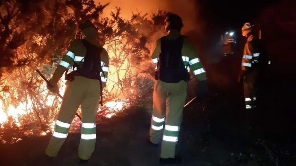 Incendio forestal en Cantabria.