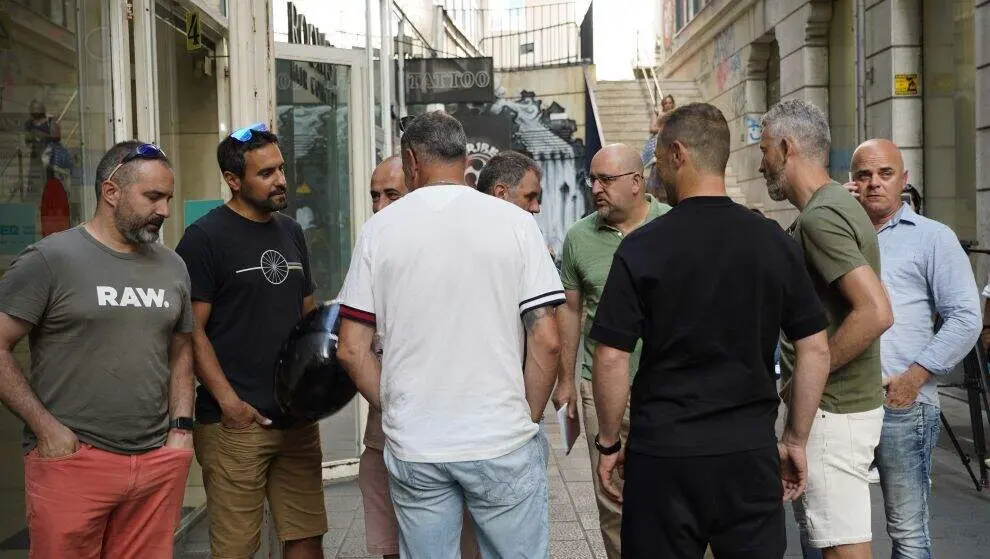 El comit&eacute; de empresa en la reuni&oacute;n en el Orecla.