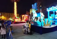 Los Reyes magos en el Parque de Manzanedo, en Santoña.