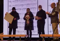 José Ángel Fuente, José Lagarma, representado por su hija, y José Carlos Juncal, tuvieron su hueco en el pregón. Nyka Goicoechea