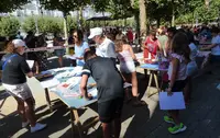 El Concurso de Dibujo y Pintura congregó a numerosos niños. R.A.