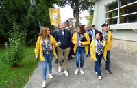 Carlos Sobera entra en la Casa de Cultura. R.A.