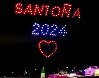 Final del espectáculo de drones. R.A.