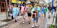 Las charangas dieron ambiente al Carnaval con su música. R.A.