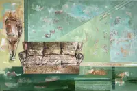 La pintura titulada 'Sala de estar y no estar'.