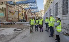 Visita a las obras del instituto Santa Clara, en Santander.