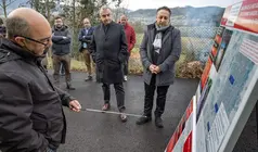 Un instante de la inauguraci&oacute;n de las obras de suministro de agua.
