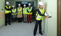 Las autoridades pol&iacute;ticas en la Residencia.