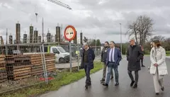 Las autoridades pol&iacute;ticas visitaron las obras en Escalante.
