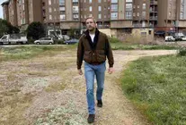 Felipe Pi&ntilde;a en el Vial del Corcho.