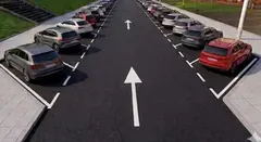 Zona de aparcamiento en El Alisal.