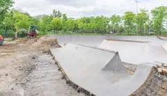 Obras del skatepark en Torrelavega.