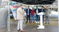 Explicaciones de las obras de suministro de agua.