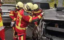 Un total de 16 coches colisionaron en cadena.