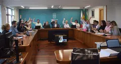 Los concejales en el Pleno de Pi&eacute;lagos.