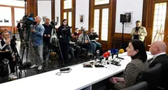Rueda de prensa sobre el convenio entre el Ayuntamiento y el Racing.