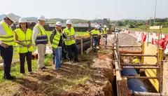 Visita a las obras del tritubo en Camargo.