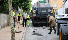 Bacheo en las calles de Reinosa.