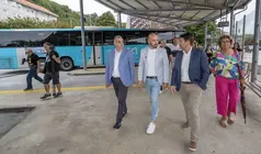 Las autoridades pol&iacute;ticas en la estaci&oacute;n de autobuses de Laredo.