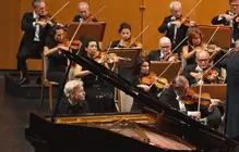 El pianista en el Palacio de Festivales de Cantabria.