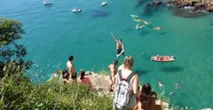 Visitantes en el Faro del Caballo. R.A.