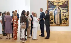 Inauguraci&oacute;n del Faro Santander por las autoridades pol&iacute;ticas y de la banca.