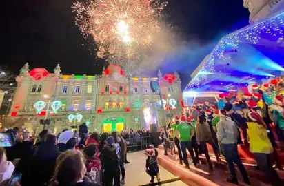 Encendido navideño en Santander.
